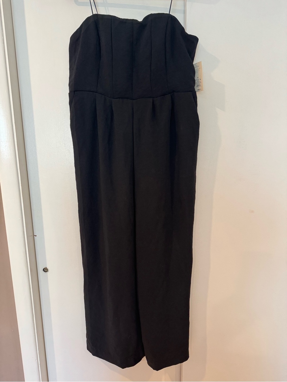 a new day Black Strapless Wide-Leg Jumpsuit with Structured Top